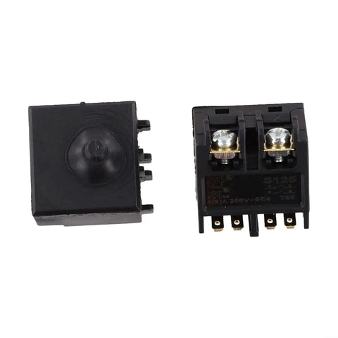 Push Button Switch Replacement Kit for 100mm 4 Inch Angle Grinders and Polishers, durable plastic and metal construction.