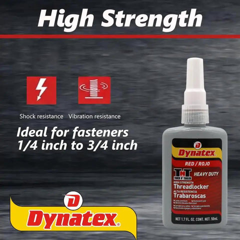 Red High Strength Threadlocker For Large Fasteners With Permanent Lock Anaerobic Cure product bottle front view