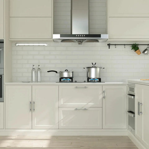 Modern kitchen featuring Ten Pack Brushed Nickel Cabinet Pulls Center To Center 128mm 7.5 Inch Overall Length Satin Nickel Modern Square Drawer Handles