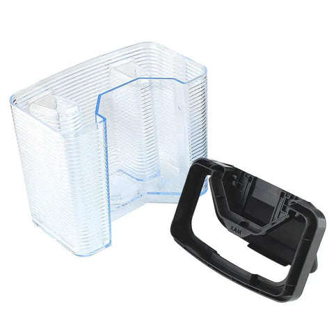 Water reservoir with lid for Ninja CM305/CM401 coffee maker; clear plastic, black lid.