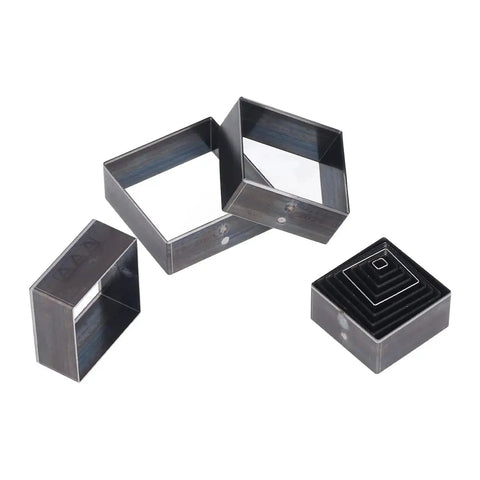 Square cutting dies from 5mm to 60mm for Leather Punch Tool Set With 12 Square Cutting Die Sizes From 5mm To 60mm For DIY Leather Crafting Alloy Steel Manual Hole Punch Kit For Belt Making And Leather Projects.