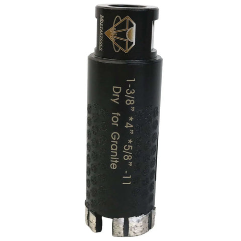 Dry Diamond Core Drill Bit 1 3/8 Inch With 5/8-11 Thread Designed For Granite Marble Quartz Masonry Hole Saw And Dry Drilling Efficiency By MostarTools