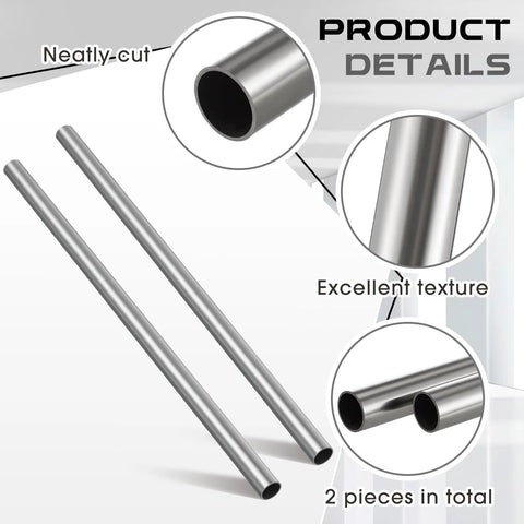 Stainless steel tubing, 1 in OD, 36 in length, 304 stainless, 16 gauge, two pieces