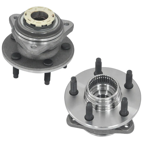 Front and side view of Front Wheel Hub Bearing Assembly for Ford Ranger and Mazda B4000 1998-2000 Front Disc Rear Drum 2-Wheel ABS