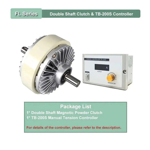 Pro Grade Magnetic Powder Clutch And Brake Tension Controller Kit For Industrial Motors with FL-S TB-200S, DC 24V