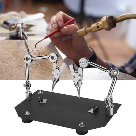 Adjustable Third Hand Welding Clip Sturdy Alloy Steel Soldering Fixture Clamp for jewelry making and microelectronics.