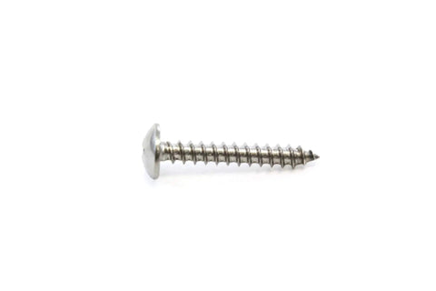 Single screw from 80 Piece Marine Grade Stainless Truss Head Screw Set for Dock Bumper Installation, size 10 by 1-1/4 inches, 304 stainless steel.