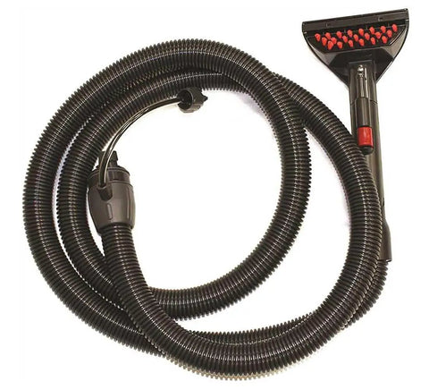 Bissell commercial hose and upholstery tool, black, with coiled hose and upholstery head