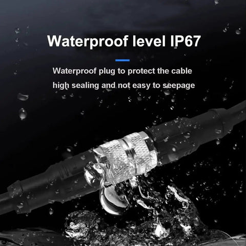 Waterproof Durable Must Have M12 A Coded 5 Pin Male To Female Control Cable in water, showcasing IP67 waterproof level