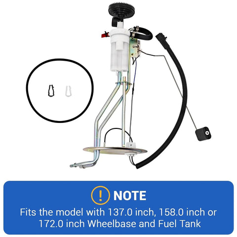 Fuel Tank Sending Unit For F250 F350 Super Duty 1999 Through 2003 7.3L V8 Diesel Direct Fit Replacement with accessories shown