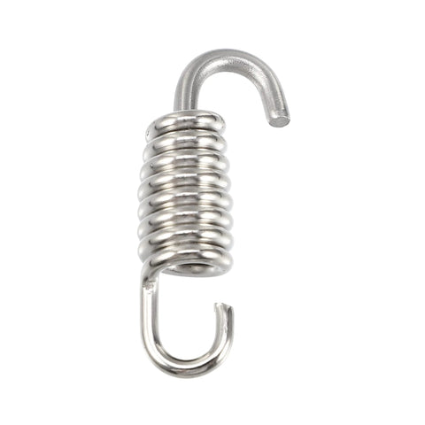 Stainless steel motorcycle exhaust pipe spring with curved hooked ends (43mm)