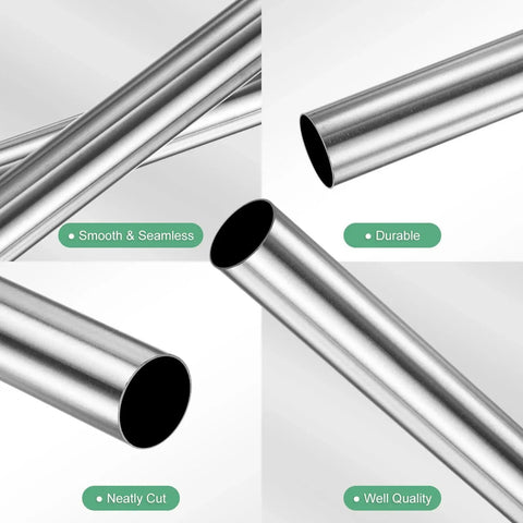 Durable 304 Stainless Steel Tube 1 Pack 300mm Length 10mm OD 0.2mm Wall Seamless Metal Pipe for Construction Machining DIY Crafting