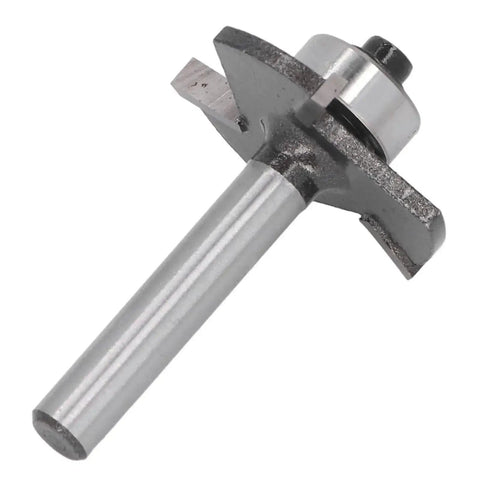 One Eighth Inch T Slot Router Bit With Quarter Inch Shank, Three Flute Ball Bearing Cutter And Half Inch Bearing, Tungsten Carbide Tip