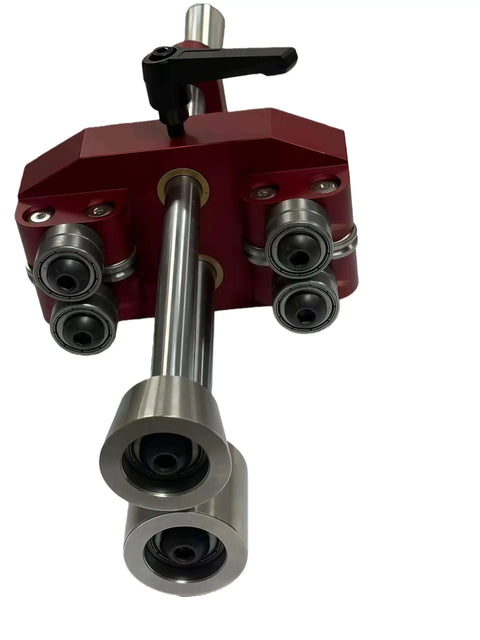Pro Sheet Metal Roller Bender Tool With Red Aluminum Frame For Real World Use, 0 To 90 Degree Angle Adjustment, Six Rollers
