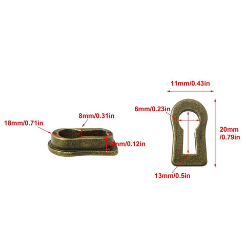 Dimensions of Bronze Tone Zinc Alloy Keyhole Covers Set Of 4 For Cabinet Doors And Drawers Desks Dressers Wardrobes TV Cabinets