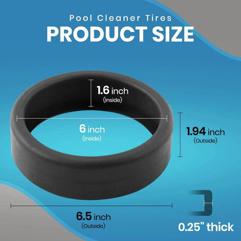 Three Pack Replacement Pool Cleaner Tires 48-232 For Polaris Black Max 3900 Sport 480 And P39 Cleaners, superior traction