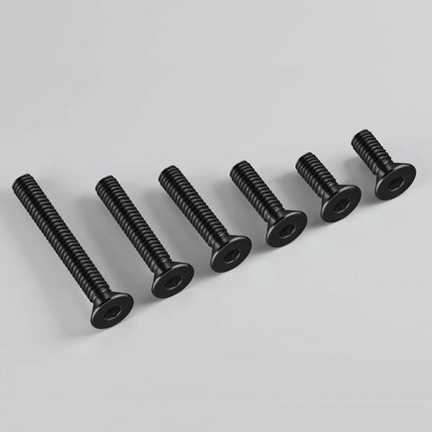1/4-20 Stainless Socket Head Cap Screws, 1 Inch Long, Full Thread Countersunk Bolts, 304 Stainless Steel With Black Zinc Finish, 30-Piece Set