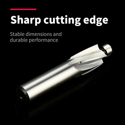 M4 Straight Shank Counterbore End Mill 4 Flute HSS Cutter 2 Pack With 6mm Shank And 8mm Cutting Diameter 4.2mm Guidepost 48mm Overall Length
