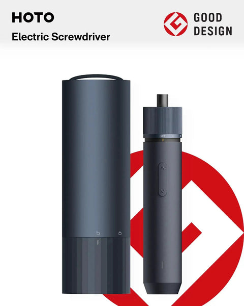 Cordless Electric Screwdriver Kit With USB C Charge, 3.6V Power, shown with sleek dark design and protective case
