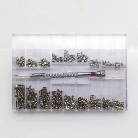 Miniature Screw Kit Set With Silver Tiny Screws For Eyeglasses, Sunglasses And Watches, Glasses Repair Tools, Small Devices