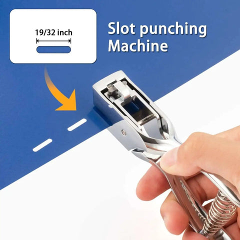 Heavy Duty All Metal Badge Hole Punch For ID Cards Handheld Slot Punch Delivers Clean 15mm By 3mm Holes No Burrs Built Tough