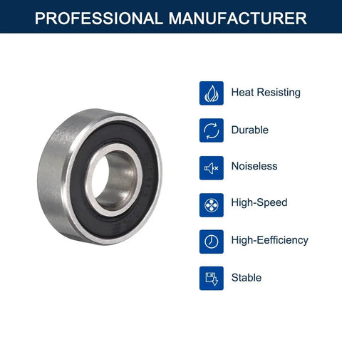 Miniature Deep Groove Ball Bearings 695-2RS 5x13x4mm Set Of 20 Double Rubber Sealed Pre Lubricated Chrome Steel GCr15