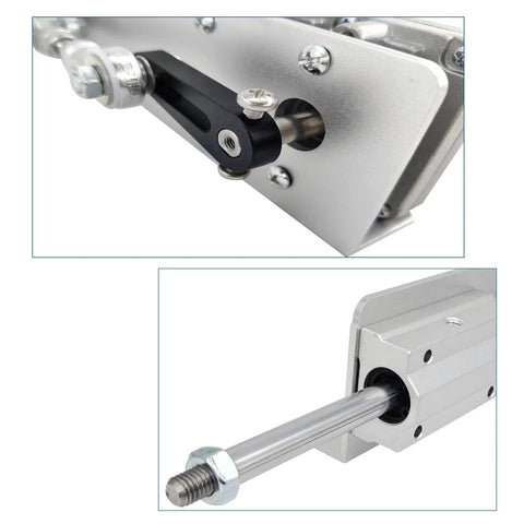 Close-up of Reciprocating Cycle Linear Actuator With 24V DC Power, Adjustable Stroke 1.18 To 6 Inches, showing telescoping gear drive.