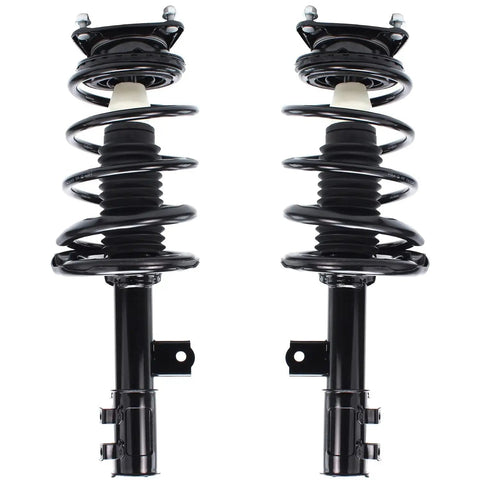 Front Steering Knuckles With Wheel Hub Bearings And All In One Suspension Kit For 2007 To 2010 Hyundai Elantra With Four Wheel ABS Includes Front Knuckles With Bearings Front Struts And Coil Springs And Rear Shock Absorbers.