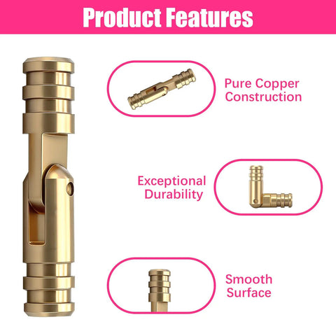 25 Piece Brass Hidden Cylinder Hinges Kit With Drill Locator And L Shaped Hex Wrench; brass hinge features and details