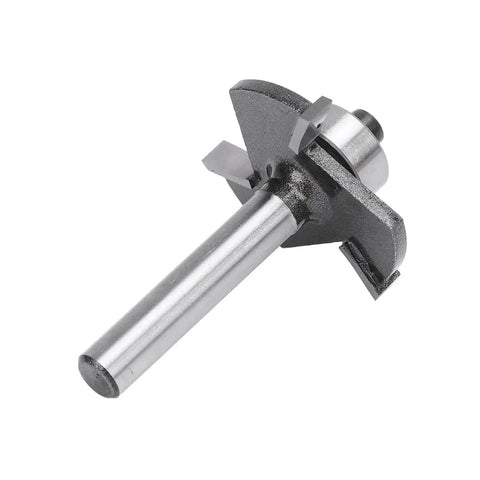 T Shaped Router Bit With One Quarter Inch Shank, Three Teeth Ball Bearing Slotting Cutter For Wood And Plywood