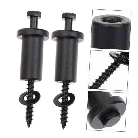 Close-up of steel stoppers and bolts from 4 Set Barn Door Hardware Kit With Sliding Door Track Spacers And Wall Connectors For Bifold Barn Doors