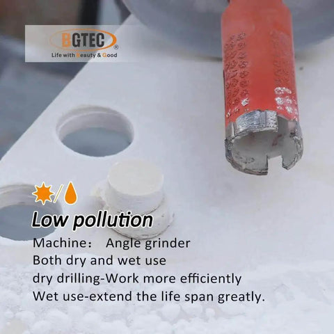 Diamond Core Drill Bit 1.75 Inch Diameter For Concrete Granite Marble Travertine And Terrazzo Dry Or Wet Cutting with angle grinder