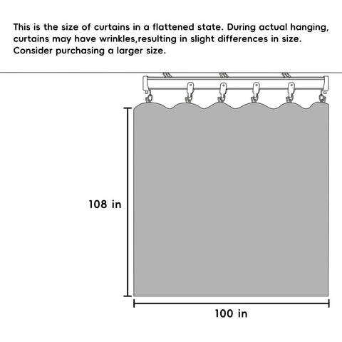 Flexible Ceiling Track Curtain System For L Shaped Or U Shaped Installations, DIY friendly light grey curtain dimensions 108x100 in