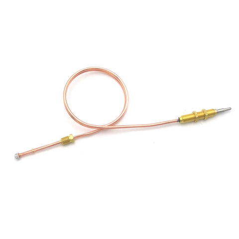 METER STAR propane grill thermocouple sensor, copper tube with brass fittings, M8x1 thread, 24in length.