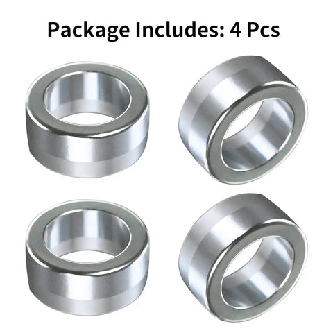 4 Pack Billet Aluminum Steering Shaft Bushings For Dodge Ram Cummins Mopar, showing all four bushings in a set.
