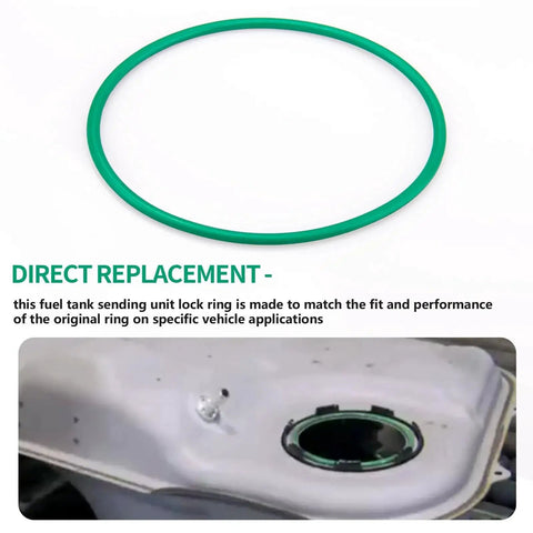 Fuel Pump Tank Seal Gasket For Chevy, Ford, GMC Sierra 1500 2500 And Ram 1500, Dodge, Chrysler 300 shown in green rubber