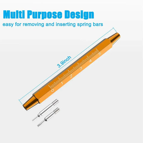 Spring Bar Tool Kit With 32 Heavy Duty 316L Stainless Steel Watch Band Pins For Easy Strap Replacement And Repairs