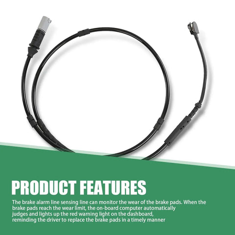 Merdege brake pad wear sensor cable for BMW F20/F21, black, 1pc, dual connectors