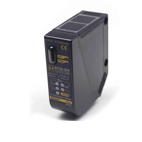 BX700-DFR Diffuse Reflective Photoelectric Sensor Pro Grade, 700mm Sensing Range, Infrared 940 Nm, AC/DC 24-240V, black unit