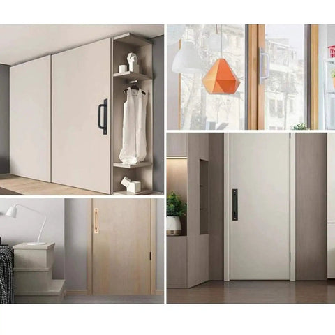 Aluminium Alloy Heavy Duty Barn Door Handles Flush Mount Long Base Pulls Set Of 4 for diverse home and office doors