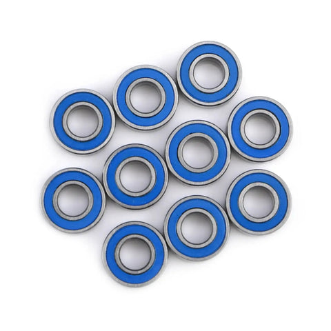 Flanged 5x11x4mm Deep Groove Ball Bearing 2RS Steel With Double Shield Seals for Rail Track Linear Motion Systems