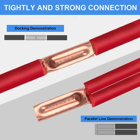 250 Piece Wire Ferrules Kit With 7 Sizes Copper Non Insulated Crimp Connectors And Heat Shrink Tubing close-up demo
