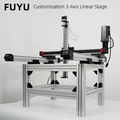 Belt Driven Linear Stage For CNC With Nema 24 Stepper Motor 1000mm Stroke Work Size dual rail dustproof design by FUYU FPB60