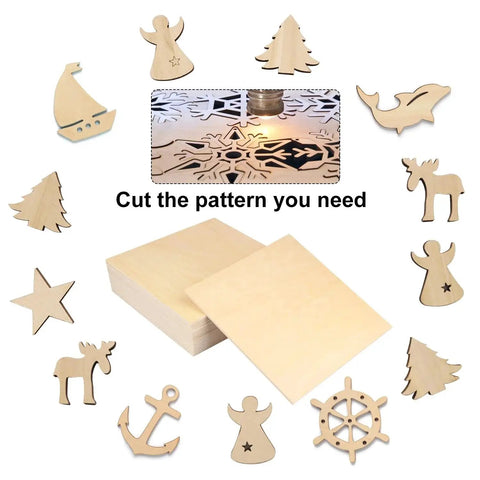 18 Pack 12 Inch Square Basswood Boards One Quarter Inch Thick For Laser Engraving CNC Woodworking And Pyrography Projects Pro Grade Basswood Sheets