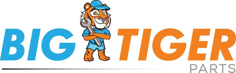 Logo featuring cartoon tiger with wrench, text 'BIG TIGER PARTS' in blue and orange.