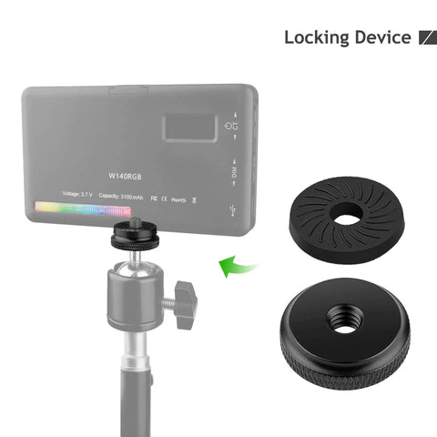 Quarter Inch Female Thumb Nuts With Rubber Pads, Five Pack Thumb Wheel Lock Nut Adapters for Attaching Camera to Tripod