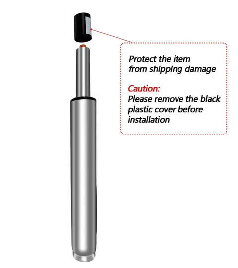 14 To 22 Inch Adjustable Gas Lift Cylinder For Office Chair And Gaming Stool Replacement Parts shown with protective cap