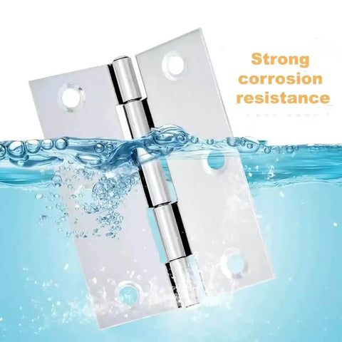 2 Inch Stainless Steel Door Hinges Tough As Nails For Cabinets Jewelry Boxes Toolboxes Dollhouses And Furniture Projects Folding Window Style With Mounting Screws Silver 10 Pack image showing corrosion resistance