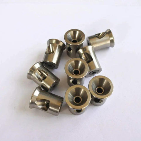 Waterjet Spare Parts Mixing Chamber for Waterjet Cutting Machines Replacement High Precision Component for Durable Performance Fits Most Water Jet Cutters Ideal for Maintenance and Upgrades Free Shipping on Two Pack metal components displayed on a surface