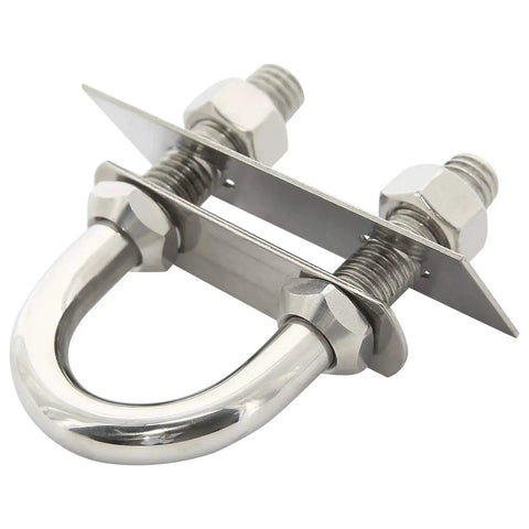 Stainless Steel Bow And Stern Eye U Bolts With Nuts And Washers One Half Inch Diameter Four And One Quarter Inch Thread Length
